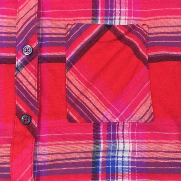 Orvis Red Plaid Long Sleeve Cotton Blend Button Up Shirt size M - Picture 8 of 9